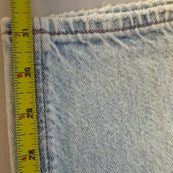 American Eagle Highest Rise Baggy Straight Jeans Light Wash Size 24 - Picture 13 of 13